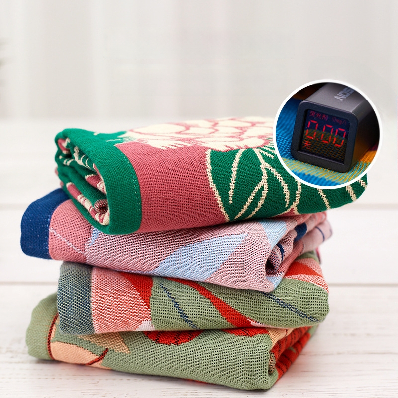 100% medvilnės gaze veido rankšluostis, 32-count, be plaukelių, su pakabinamu kilpeliu, 50 g, sugeriamumas 0–5 s, vaikams