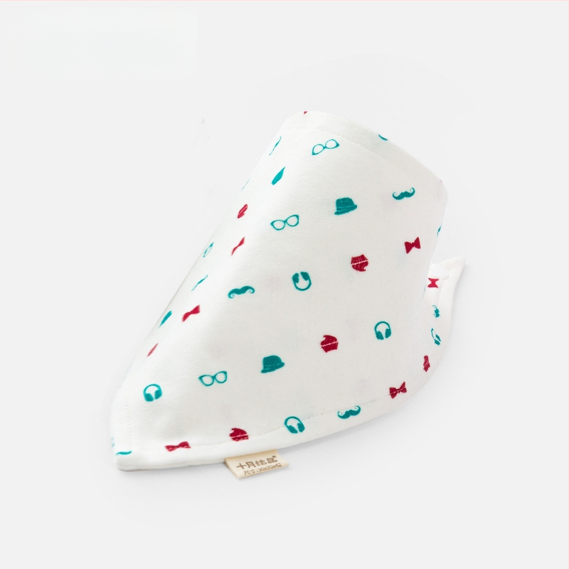 October Crystal Triangle Bib - Medvilnė, Unisex, Skirtas Naujagimiams