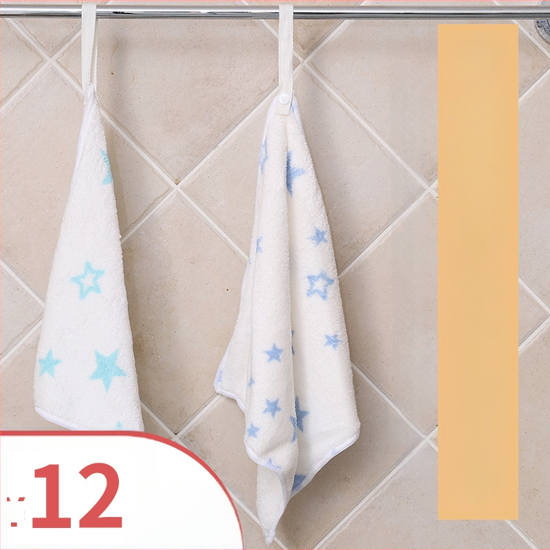 Cangle House Vaikų kvadratinis rankšluostis iš koralo veliūro, minkštas ir sugeriantis, išsiūtas, 30 g, viengijų siūlas, 0–5 s sugeriamumas