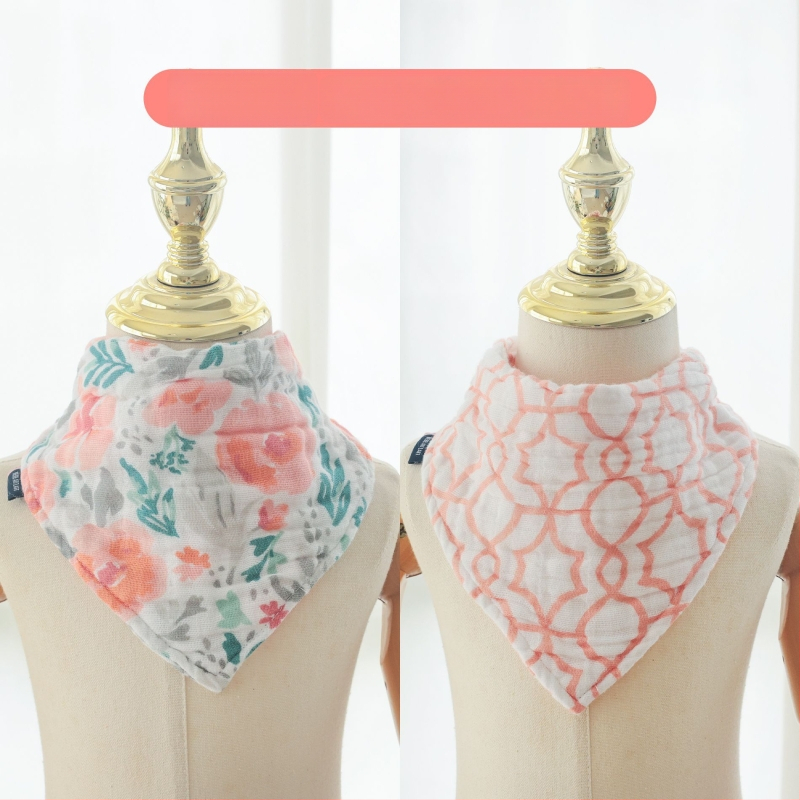 Kūdikių trikampė seilių skydelis, bambusinė-paminklinė mišinio 70/30, sugerianti, naujagimiams 0–1 metų, karikatūrinis raštas