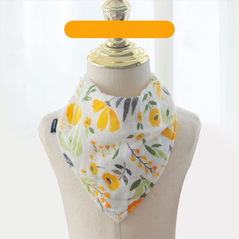 Kūdikių trikampė seilių skydelis, bambusinė-paminklinė mišinio 70/30, sugerianti, naujagimiams 0–1 metų, karikatūrinis raštas