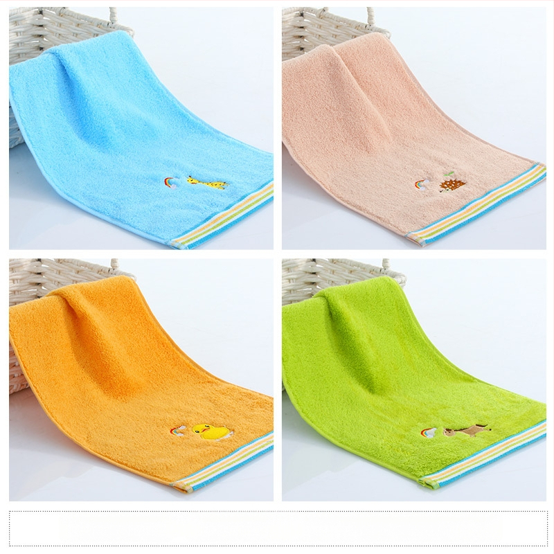 Sanli kūdikių medvilninis rankšluostis, siuvinėtas, svoris iki 50 g