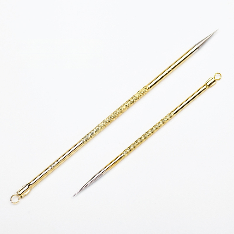 Nerūdijančio plieno profesionalus adatos juodųjų dėmių ir spuogų šalinimui – 2 vnt. ilgas ir trumpas