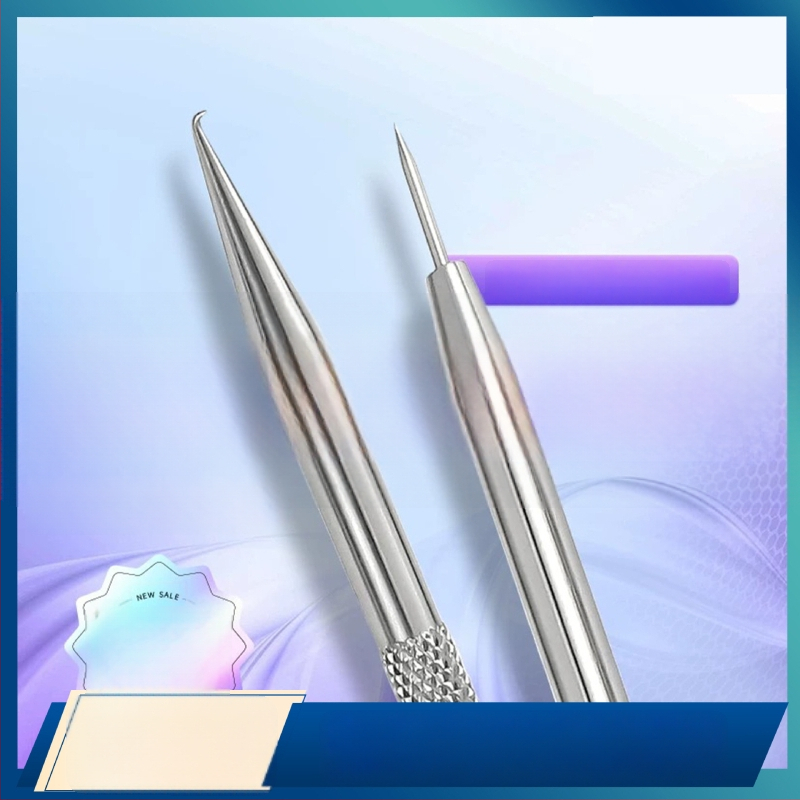 Išlenkta aknės adata – nerūdijančio plieno, ištraukimo įrankis juodoms dėmėms