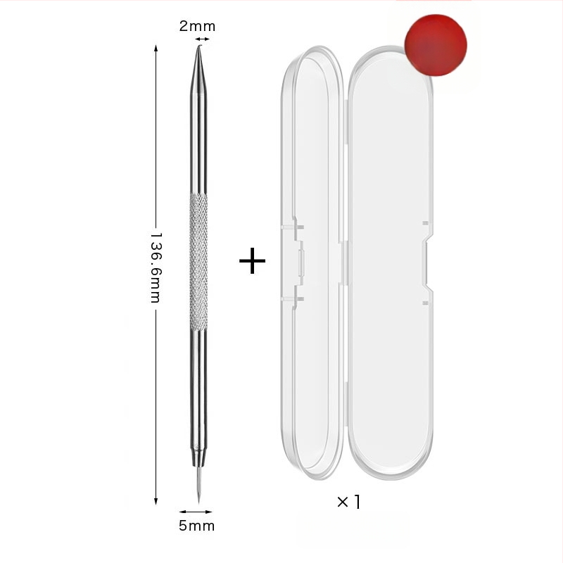 Išlenkta aknės adata – nerūdijančio plieno, ištraukimo įrankis juodoms dėmėms