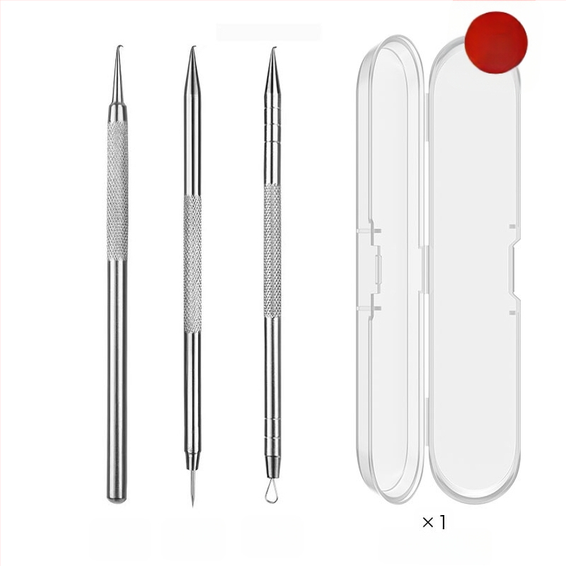 Išlenkta aknės adata – nerūdijančio plieno, ištraukimo įrankis juodoms dėmėms