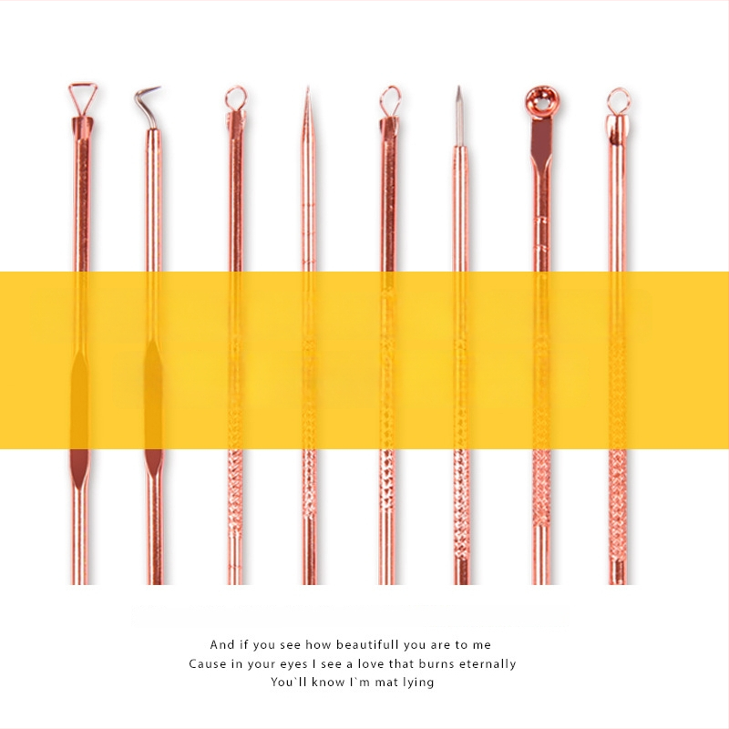 Huashun Nerūdijančio plieno 4 dalių spuogų ir juodųjų dėmių įrankių rinkinys