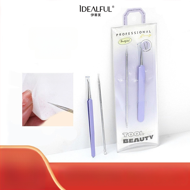 Etude 2 dalių aknės adatų rinkinys, nerūdijantis plienas, veido valymo įrankis