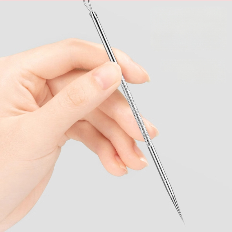 Nerūdijančio plieno aknės adatų rinkinys, 5 dalių, atnaujintas, tikslus juodųjų spuogų ir porų ekstraktorius