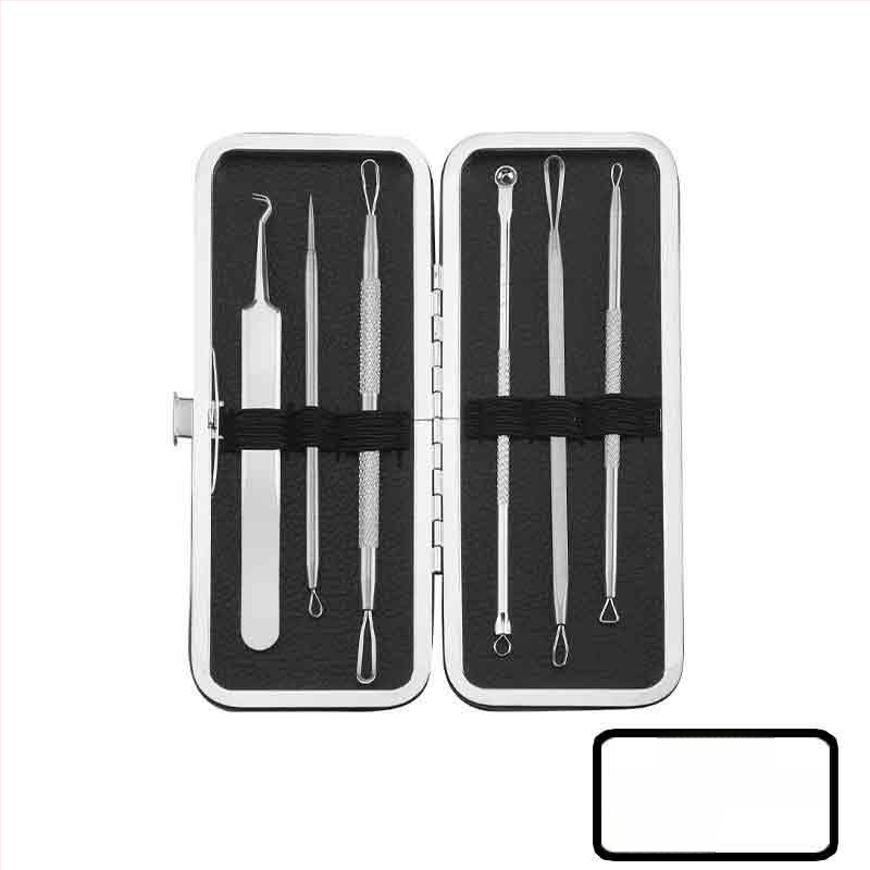 6 dalių nerūdijančio plieno spuogų adatų rinkinys juodų spuogų šalinimui