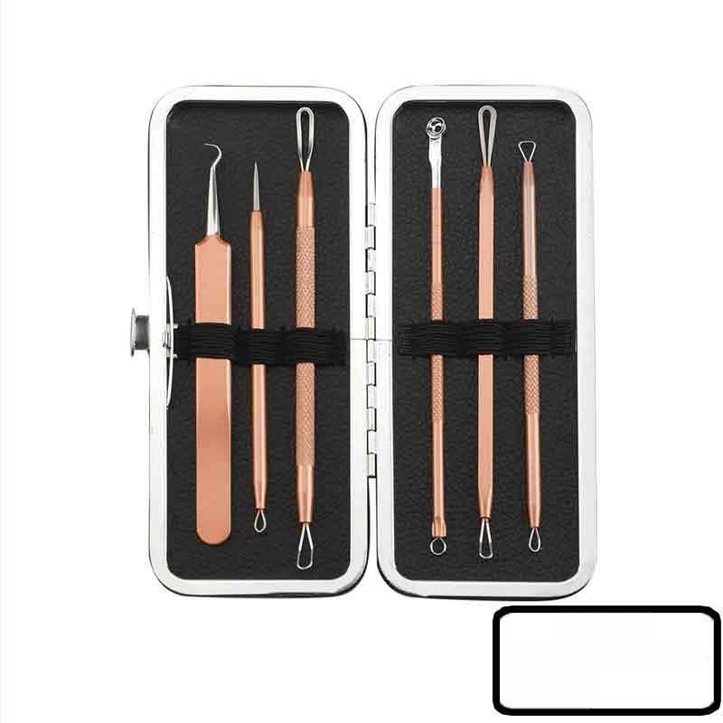 6 dalių nerūdijančio plieno spuogų adatų rinkinys juodų spuogų šalinimui