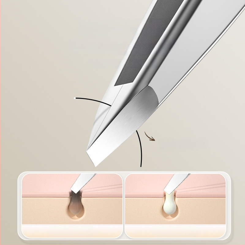 Nilia juodųjų inkliuzų žnyplės – aukšta precizija, nerūdijantis plienas, saugus įrankis poroms ir antakiams salone