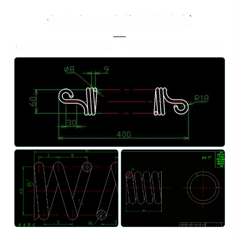 304 roostevabast terasest kompressioonvedru mööblile ja mehhaanilisele/elektronilisele varustusele — Jieqiao