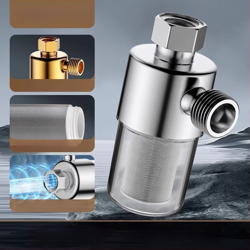 Elektros vandens šildytuvo priešfiltras su vario filtravimo elementu, sieninis įvadas vandens filtras, skalės prevencija; Patvirtinimas Zhejiang 2022 Nr. 0020; Funkcija: Srauto stiprinimas