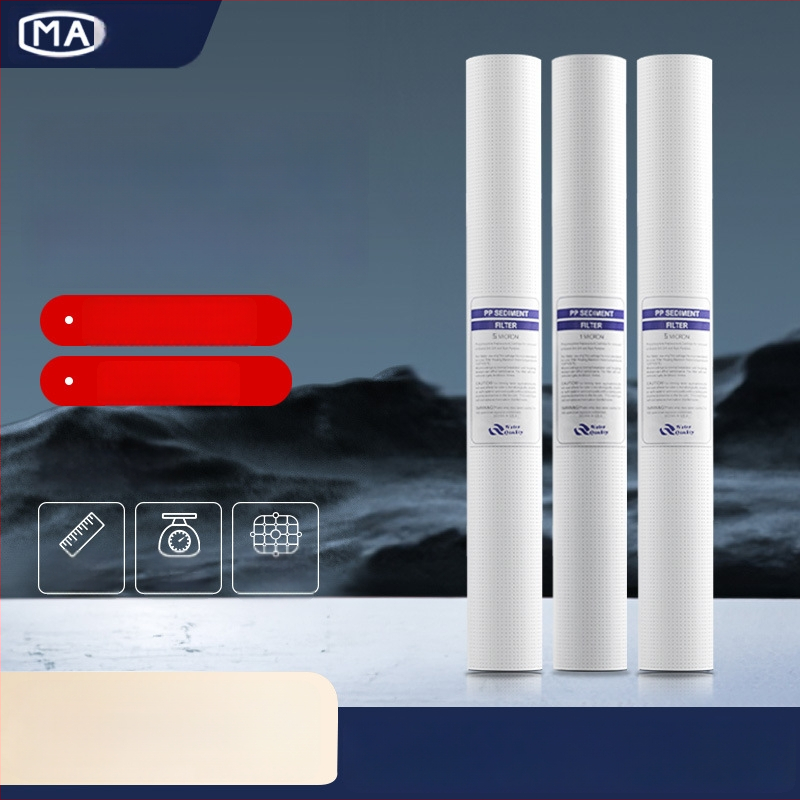 Vandens valymo filtro elementas – polipropilenas, PP medvilnės filtras, priekinis montavimas, 500 L/h