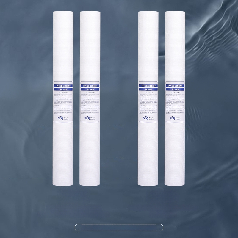 Vandens valymo filtro elementas – polipropilenas, PP medvilnės filtras, priekinis montavimas, 500 L/h