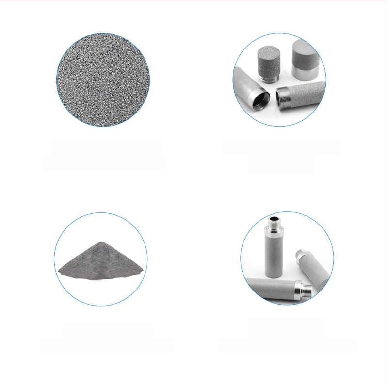 316L nerūdijančio plieno porėtas sinteruotas filtravimo elemento - aukštos temperatūros atsparumas, korozijos atsparumas, poringumas 15-45%, slėgio atsparumas 3-5 MPa