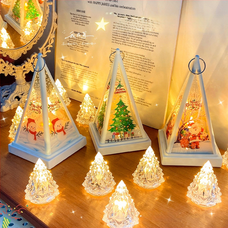 Mu Qixi kaasaskantav LED jõulude öövalgusti dekoratsioon, plastikust, moodsalt minimalistliku stiiliga