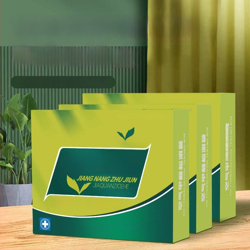 Formaldehido savitikrinimo dėžutė – patalpų oro kokybės matuoklis, namų naudojimui, naujo namo testas, testavimo reagentai; matavimo diapazonas 0.01–0.50; tikslumas 0.01; matuojamas objektas: oras