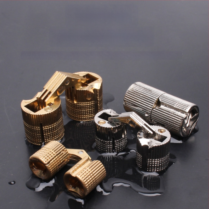 Golden Tripod latonas paslėptas vyris elektros dėžei – paslėpta spintelės durų sistema, tylus atidarymas vienos rankos valdymu, nikeliuotas paviršius