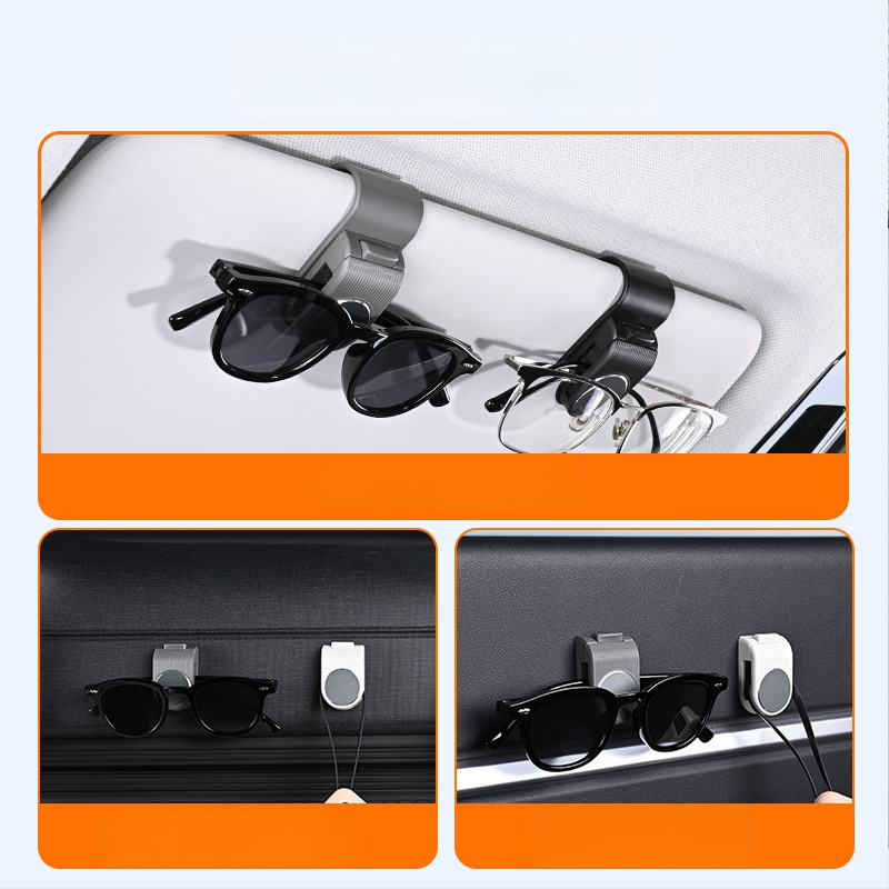 Automobilinis akinių laikiklis – akinių klipsas, bilieto/ID laikiklis, mažų daiktų saugojimas