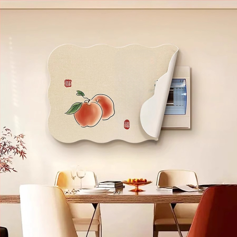 Dekoratyvinis paveikslas skaitiklio dėžutėje — magnetinis tvirtinimas, be gręžimo, be rėmo, gėlių motyvas, odinės dažų pagrindas