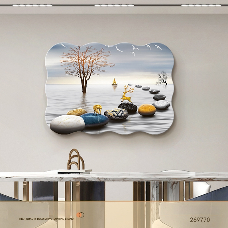 Dekoratyvinis paveikslas skaitiklio dėžutėje — magnetinis tvirtinimas, be gręžimo, be rėmo, gėlių motyvas, odinės dažų pagrindas