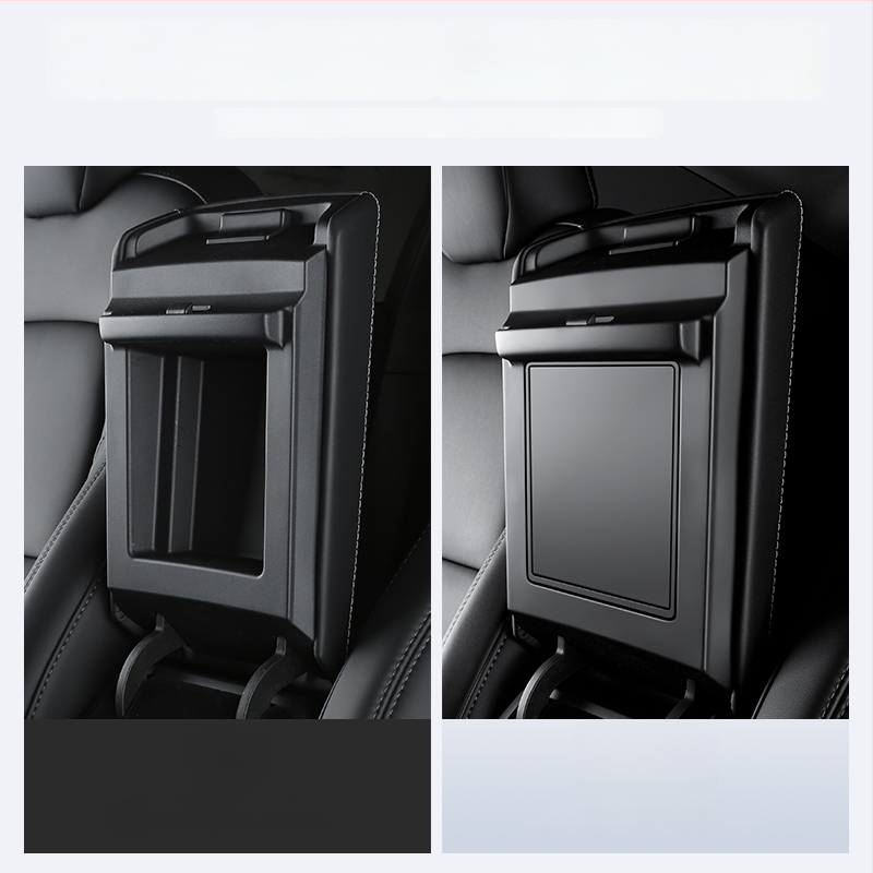 Tesla Model Y Centrinės konsolės laikymo dėžutė — plastikinė, skirta prietaisų skydeliui, atspari vandeniui ir spaudimui