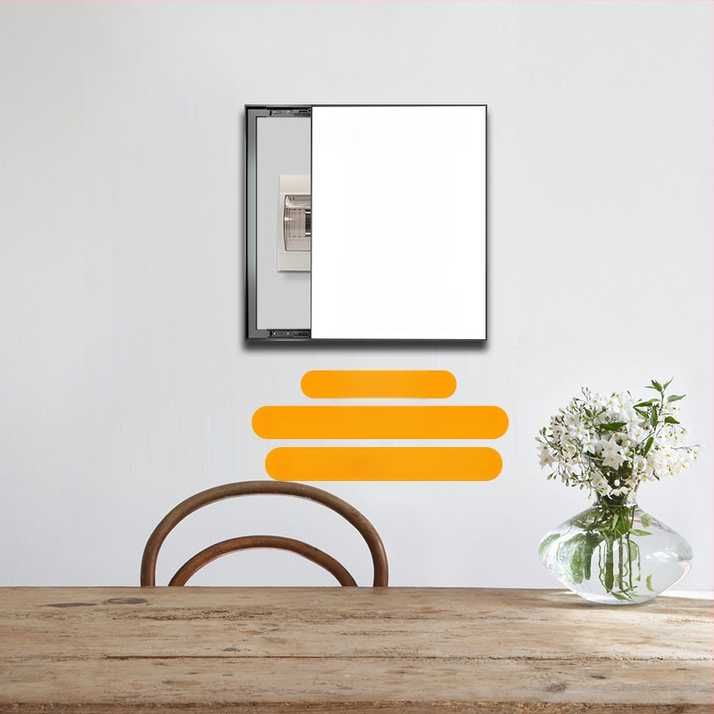 Pagal užsakymą sukurtas matavimo dėžės dekoratyvinis paveikslas – rėminamas abstraktus aliejinio dažų drobės atspaudas aliuminio rėmelyje, Inkjet spausdinimas, tinkamas svetainei, miegamajam, studijai, restoranui