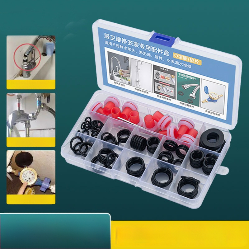 Remonto tarpiklių rinkinys čiaupui, dušai ir maišytuvo vožtuvui – ABS silikono gelio medžiaga, šiuolaikinis minimalistinis stilius