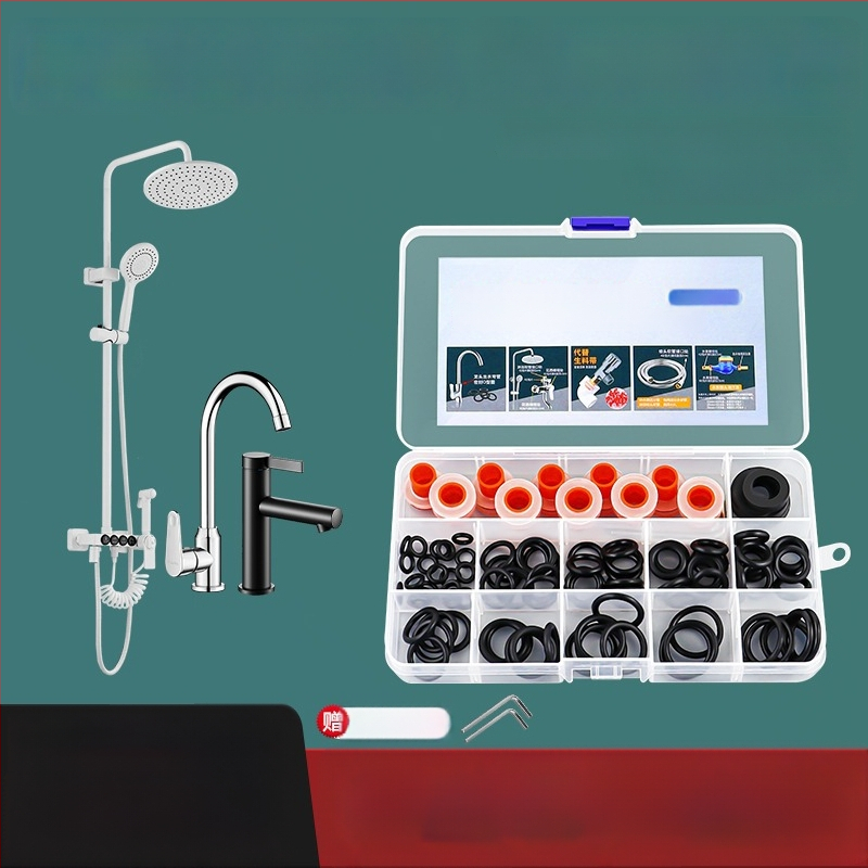 Remonto tarpiklių rinkinys čiaupui, dušai ir maišytuvo vožtuvui – ABS silikono gelio medžiaga, šiuolaikinis minimalistinis stilius