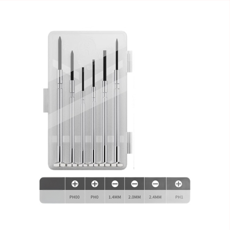 Delixi electric atsuktuvų rinkinys laikrodžiams, akinėms ir mobiliems telefonams – CR-V plienas, be izoliacijos