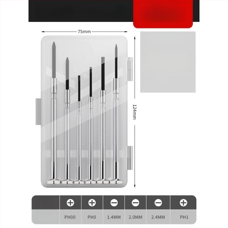 Delixi electric atsuktuvų rinkinys laikrodžiams, akinėms ir mobiliems telefonams – CR-V plienas, be izoliacijos