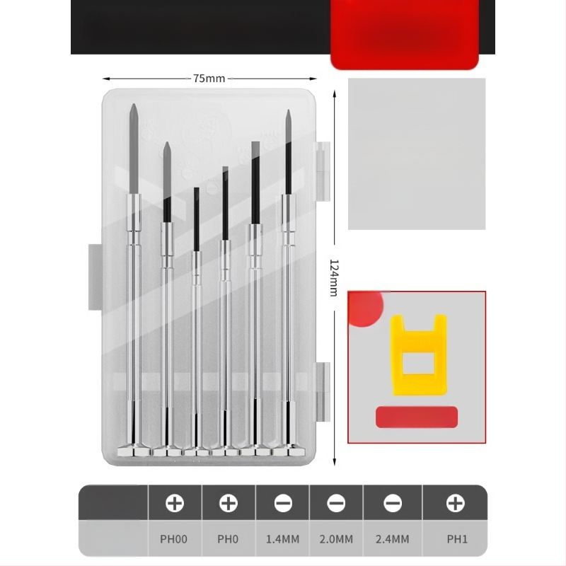 Delixi electric atsuktuvų rinkinys laikrodžiams, akinėms ir mobiliems telefonams – CR-V plienas, be izoliacijos