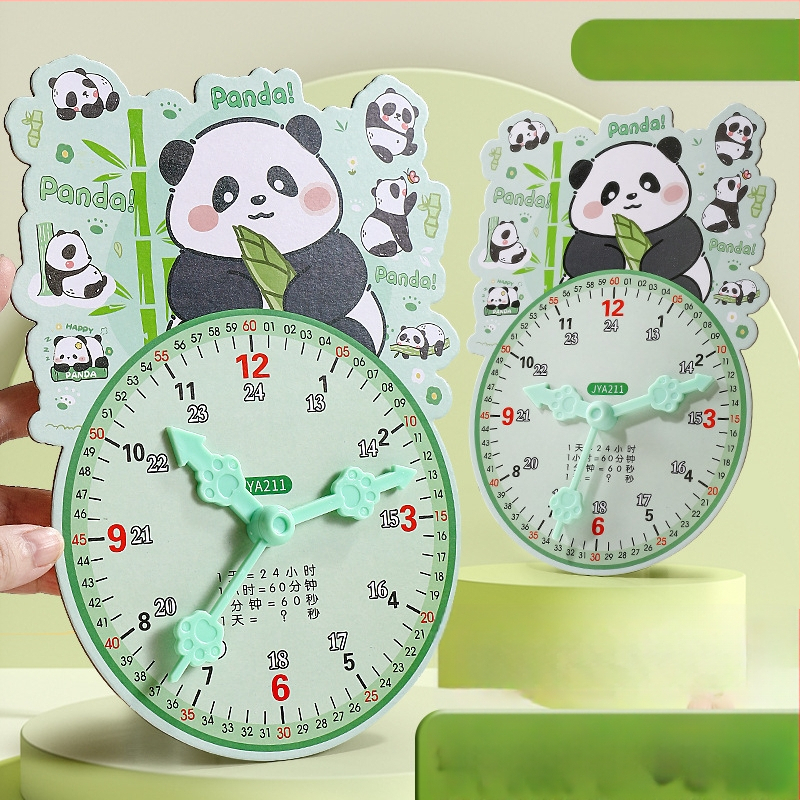 Švietėjiškas laikrodžio modelis laikui įsisavinti – kartonas/plastikas, skirtas 7–14 metų vaikams; pakuotė tinkliname maiše; skatina intelektinę plėtrą, praktinį mokymą ir interaktyvią žaidą.