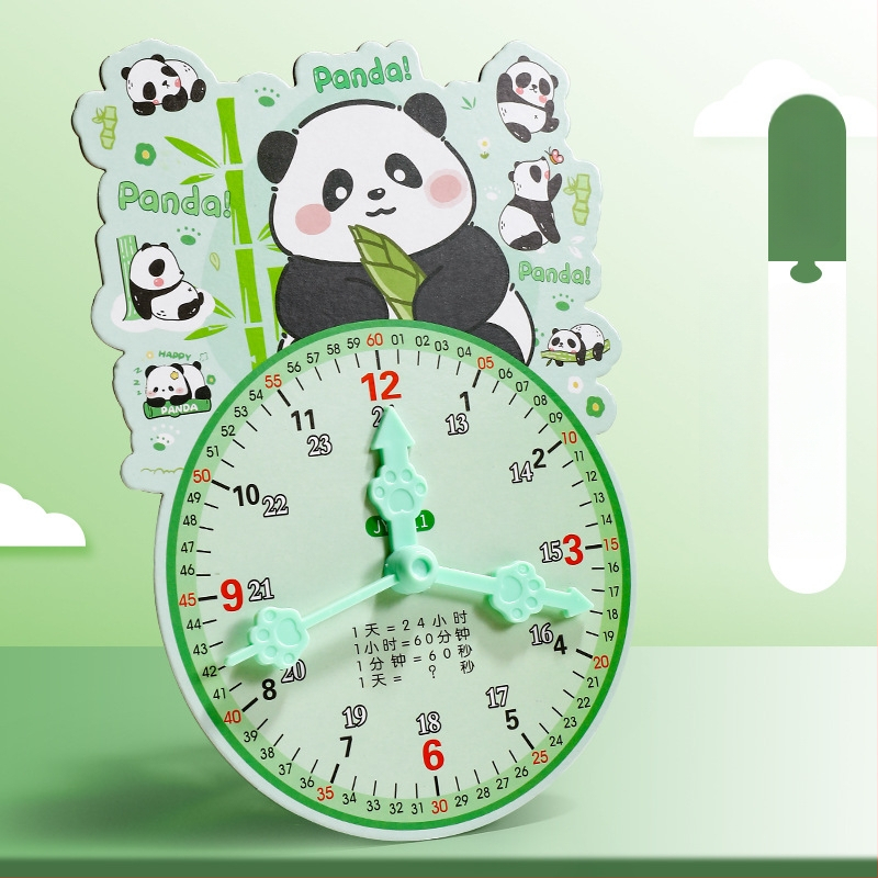 Švietėjiškas laikrodžio modelis laikui įsisavinti – kartonas/plastikas, skirtas 7–14 metų vaikams; pakuotė tinkliname maiše; skatina intelektinę plėtrą, praktinį mokymą ir interaktyvią žaidą.