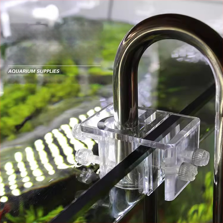 Akrilo laikiklis įleidimo/išleidimo vamzdžiams akvariumui – maitinimo vamzdelio klipas, Mu Fan, akvariumo įranga