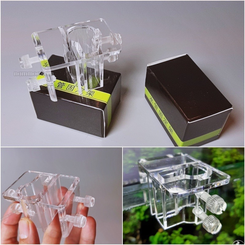 Akrilo laikiklis įleidimo/išleidimo vamzdžiams akvariumui – maitinimo vamzdelio klipas, Mu Fan, akvariumo įranga