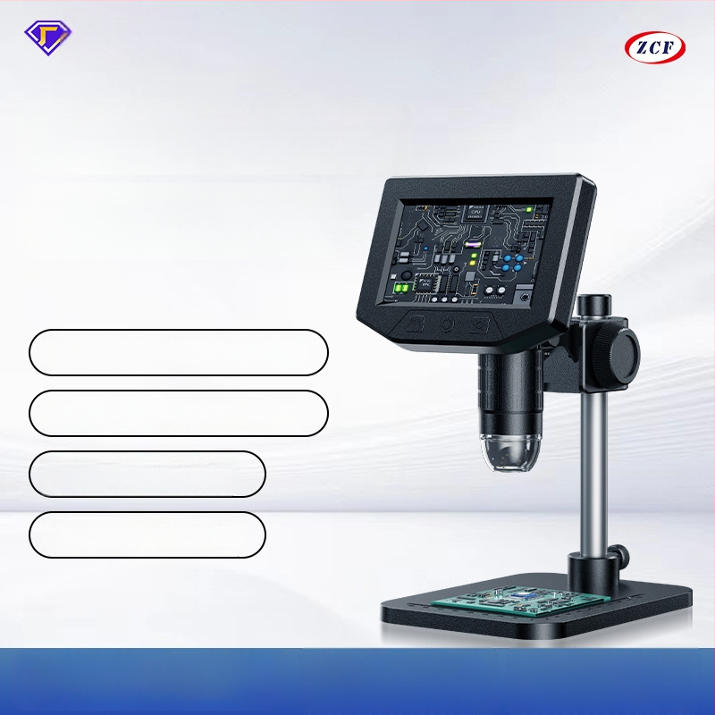 Digitaalne mikroskoop sisseehitatud ekraaniga, ZCF bränd, elektroonika kasutuseks, litsentsitav eribränd