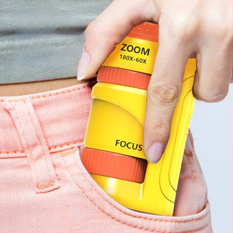 Portatiivne käsimikroskoop ja suurendusklaas – bioloogia ja keemia katsete komplekt, plastkonstruktsioon, mitteelektriline, mitmekülgne, 7–14 aastat