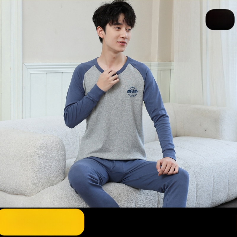 Jaunimo medvilninis terminis komplektas (viršūnė + kelnės) – 100% medvilnė, kvėpuojantis, antibakterinis, išlaiko šilumą, 500 g/ komplektas, plonas, amžius 13–18