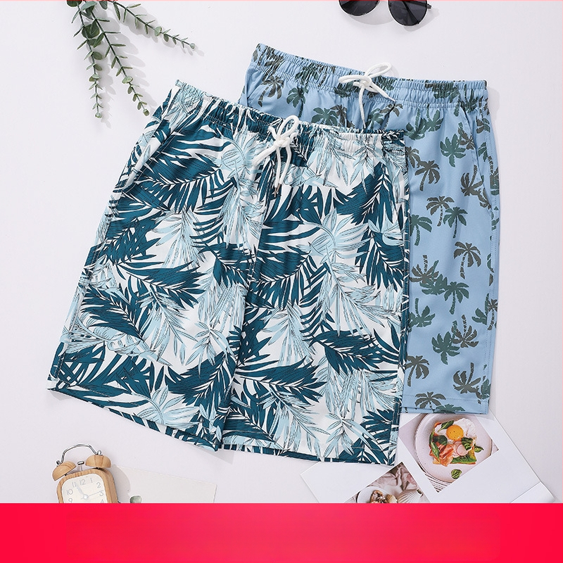 Vīriešu pludmales šorti ar apdruku, ātri žūst, 100% poliester, adīts audums, vasaras stils