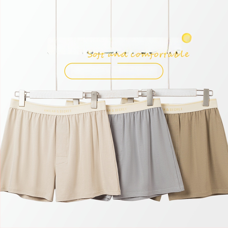 Vyriniai medvilniniai pižamos šortai, be siūlių, kvėpuojantys, greitai džiūstantys, vidutinio juosmens