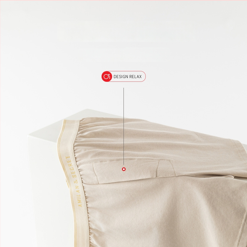 Vyriniai medvilniniai pižamos šortai, be siūlių, kvėpuojantys, greitai džiūstantys, vidutinio juosmens