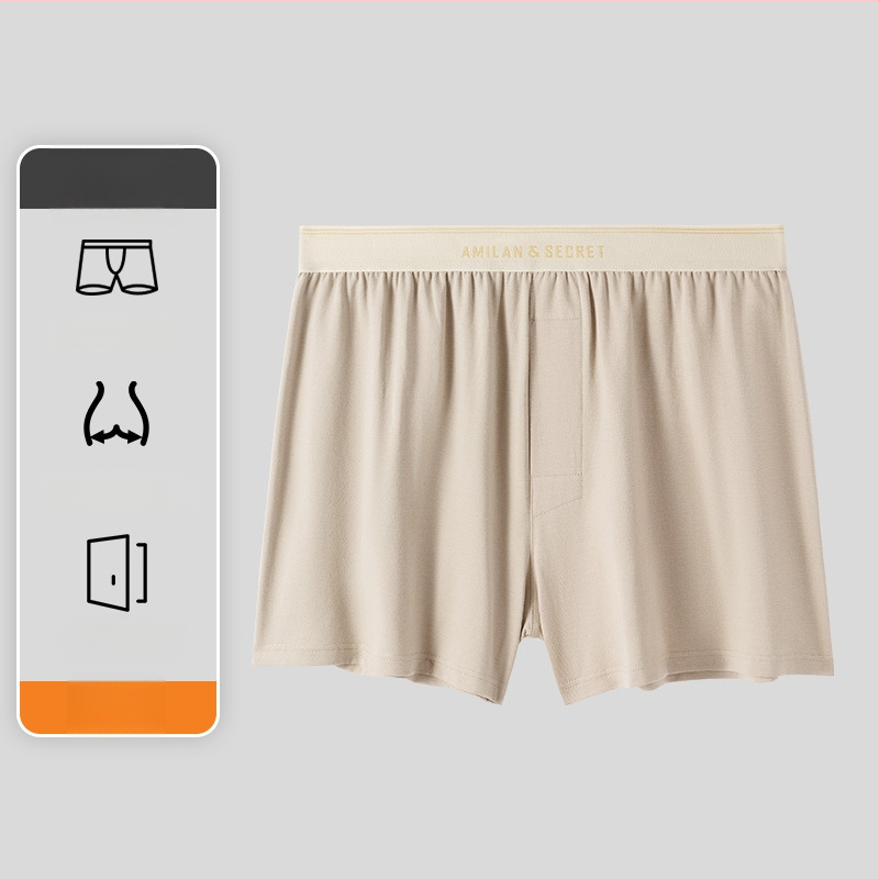 Vyriniai medvilniniai pižamos šortai, be siūlių, kvėpuojantys, greitai džiūstantys, vidutinio juosmens