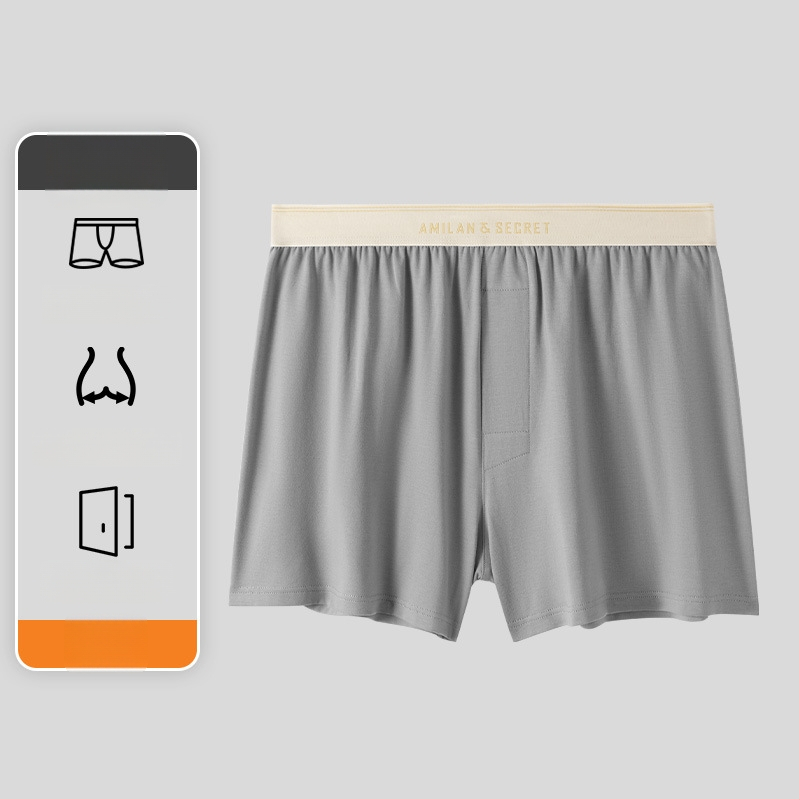 Vyriniai medvilniniai pižamos šortai, be siūlių, kvėpuojantys, greitai džiūstantys, vidutinio juosmens