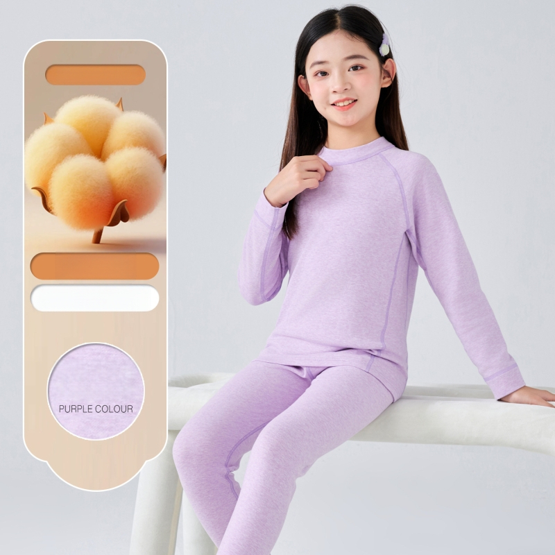 Vaikų terminiai apatinių komplektas dviejų dalių, unisex, 95,8% medvilnė, 4,2% elastanas, švelnus apdaila, tinkamas žiemai, pavasariui ir rudeniui