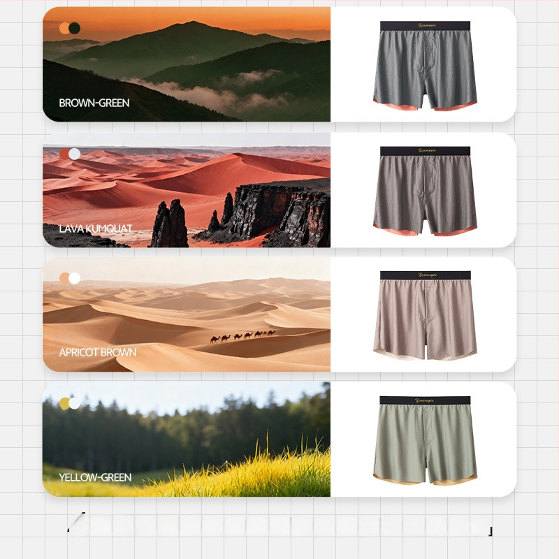 Vyriniai apatiniai iš nailono, vidutinio juosmens, raštas dryžiai/plaidiniai, megzti