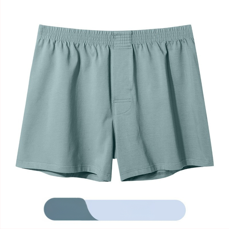 Meeste puuvillased bokserid, vaba lõige, keskmine talje, kootud kangas, 90–95% puuvill.