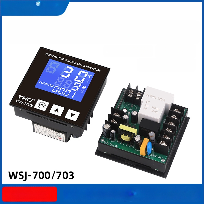 WSJ700 termostatas aukštos galios temperatūros reguliavimui, reguliuojamas, skaitmeninis ekranas, išmanus automatinis pastovios temperatūros valdymas, 220V, atviras montavimas